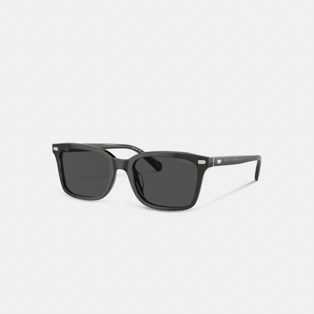 Coach Narrow Square Sunglasses Transparent Dark Grey | COH867067