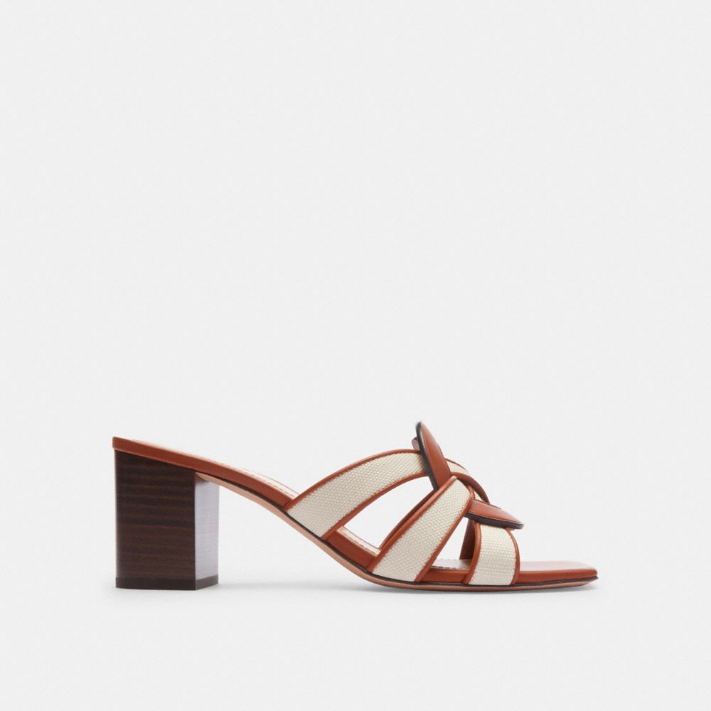 Coach Nikki Sandal Chalk Burnished Amber | COH865747
