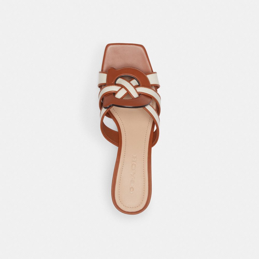 Coach Nikki Sandal Chalk Burnished Amber | COH865747