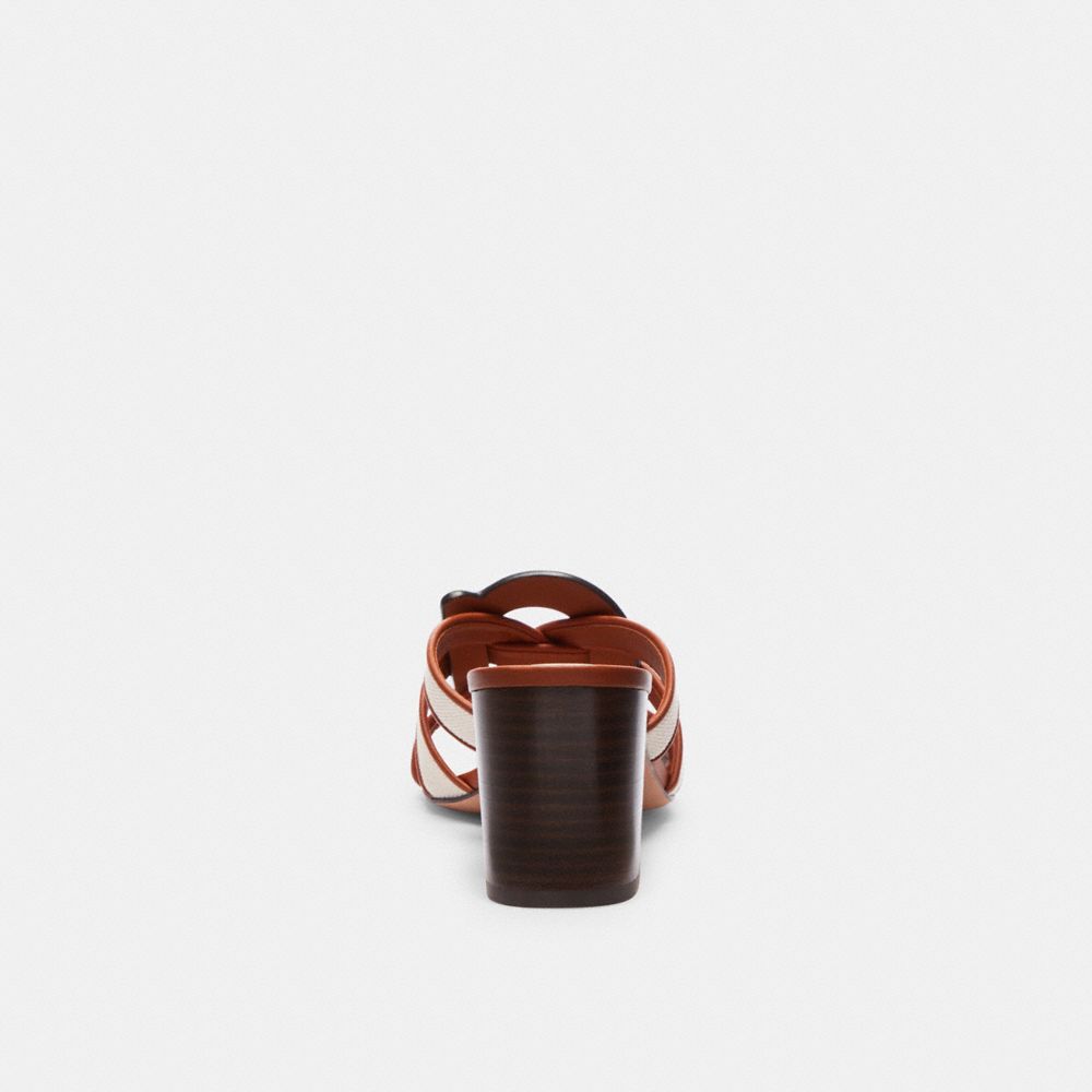 Coach Nikki Sandal Chalk Burnished Amber | COH865747