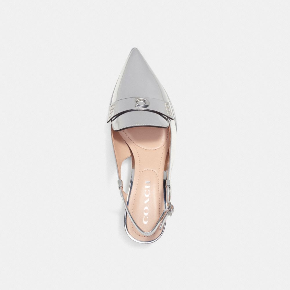 Coach Nikola Hybrid Slingback In Silver Metallic Silver | COH865743