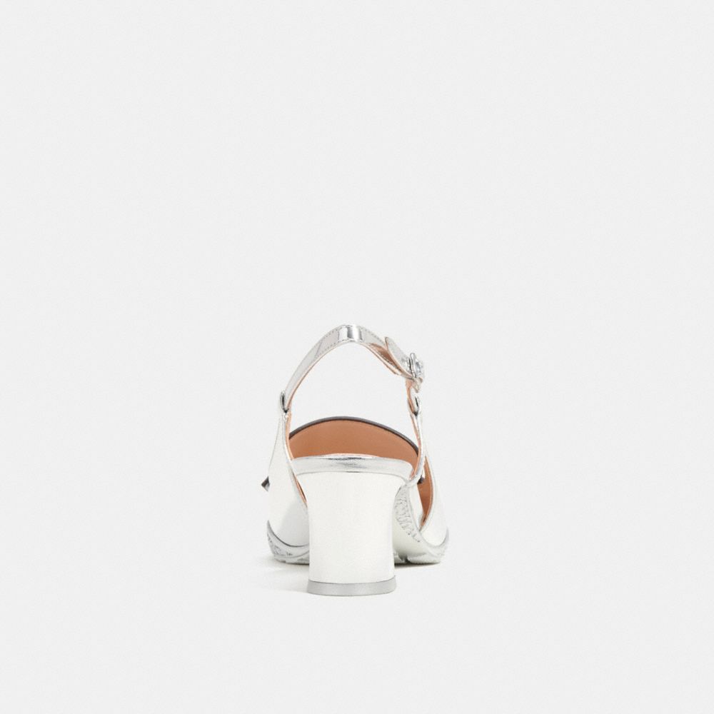 Coach Nikola Hybrid Slingback In Silver Metallic Silver | COH865743