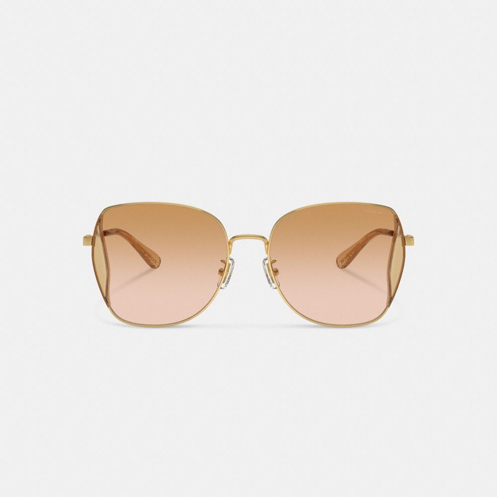 Coach Oversized Butterfly Sunglasses Peach Blush Multi | COH866371
