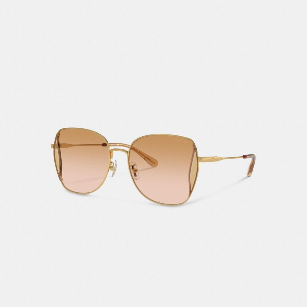 Coach Oversized Butterfly Sunglasses Peach Blush Multi | COH866371