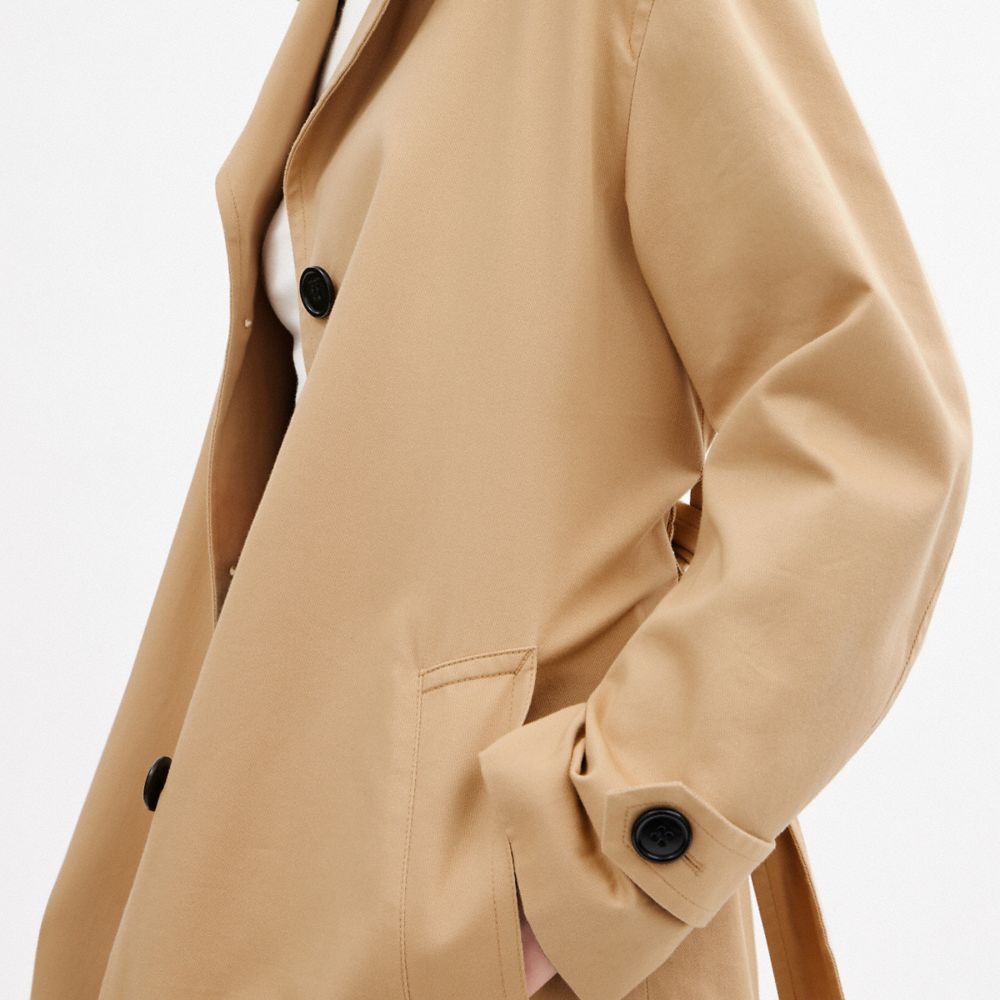 Coach Oversized Trench Coat Khaki | COH865917