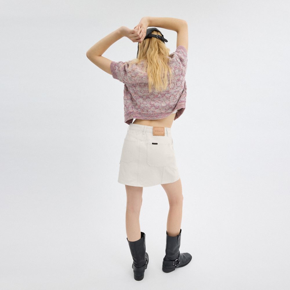 Coach Painter Skirt In Organic Cotton White | COH866047