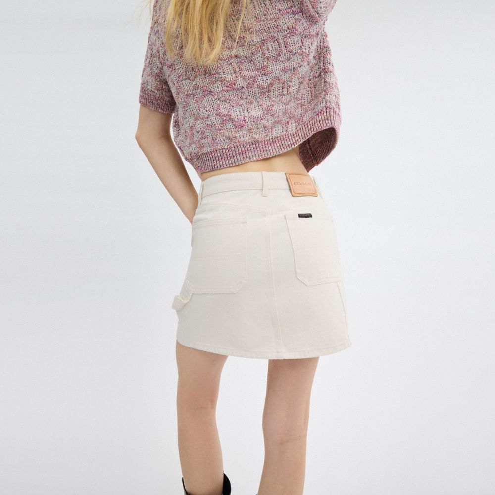 Coach Painter Skirt In Organic Cotton White | COH866047