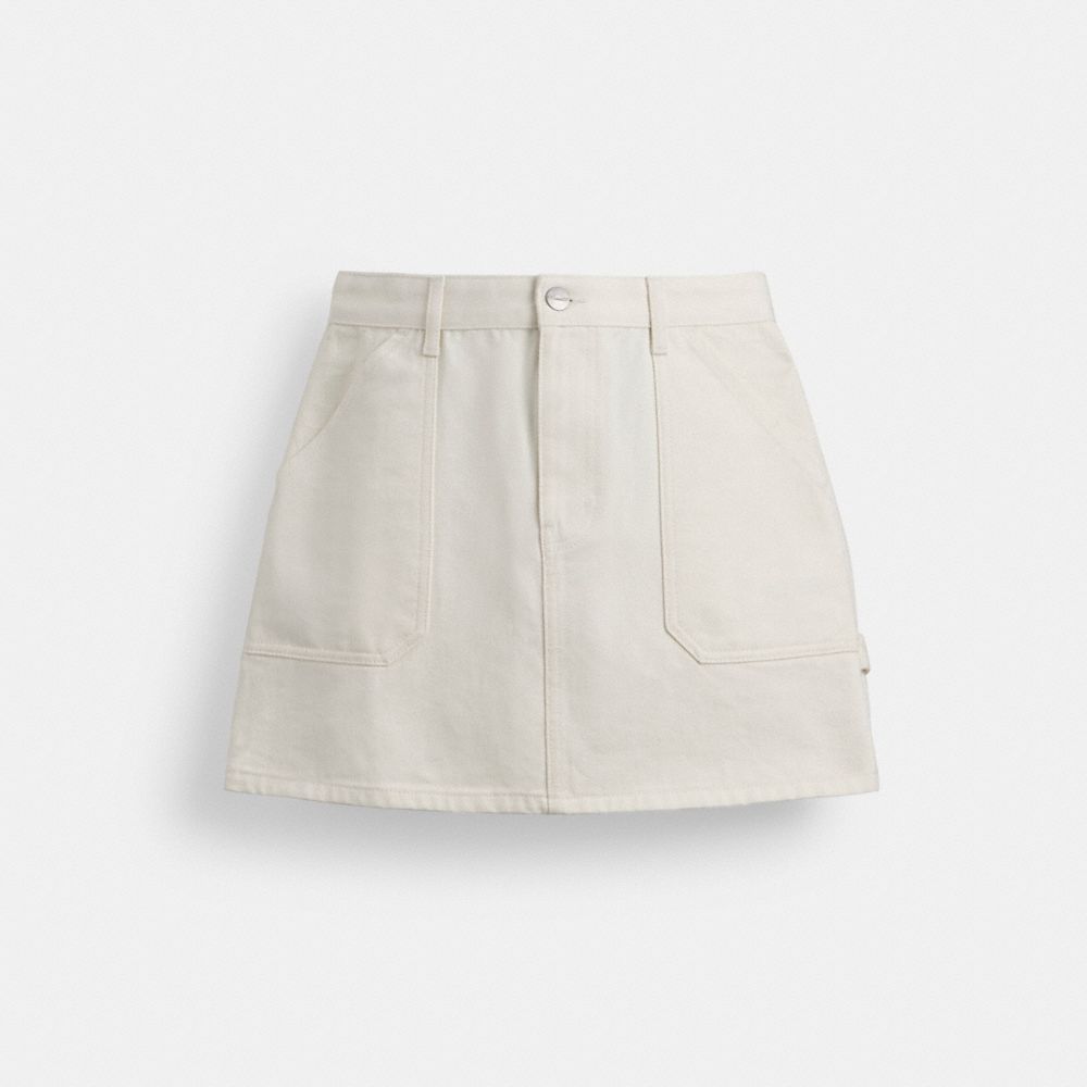 Coach Painter Skirt In Organic Cotton White | COH866047