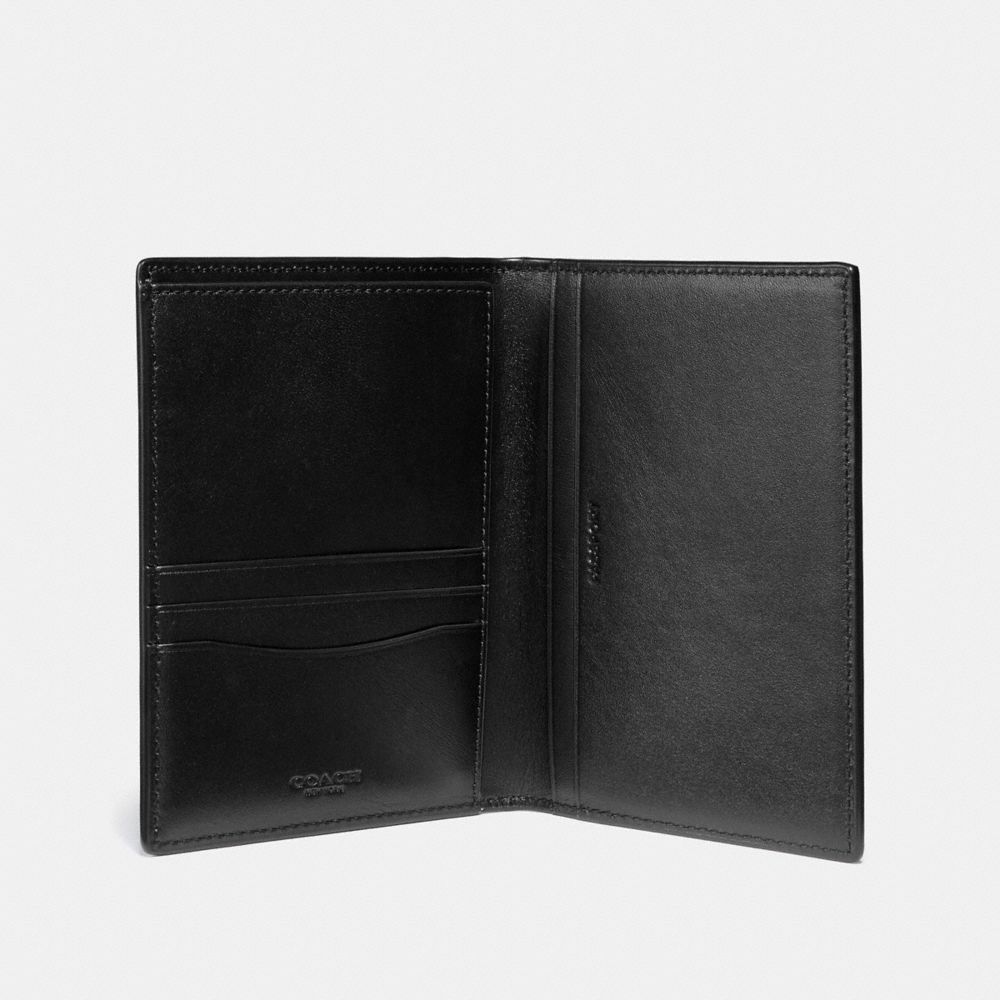 Coach Passport Case In Signature Canvas Charcoal | COH866730