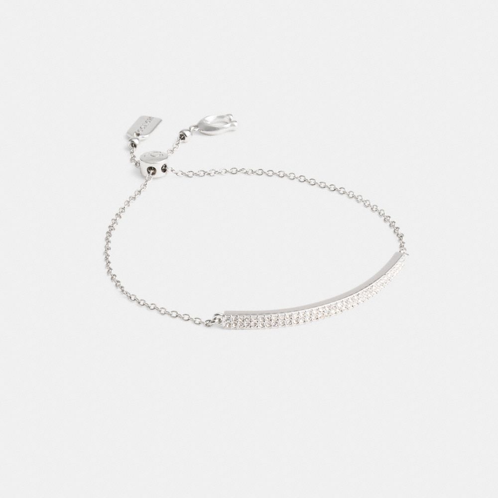 Coach Pavé Bar Slider Bracelet Silver | COH866073