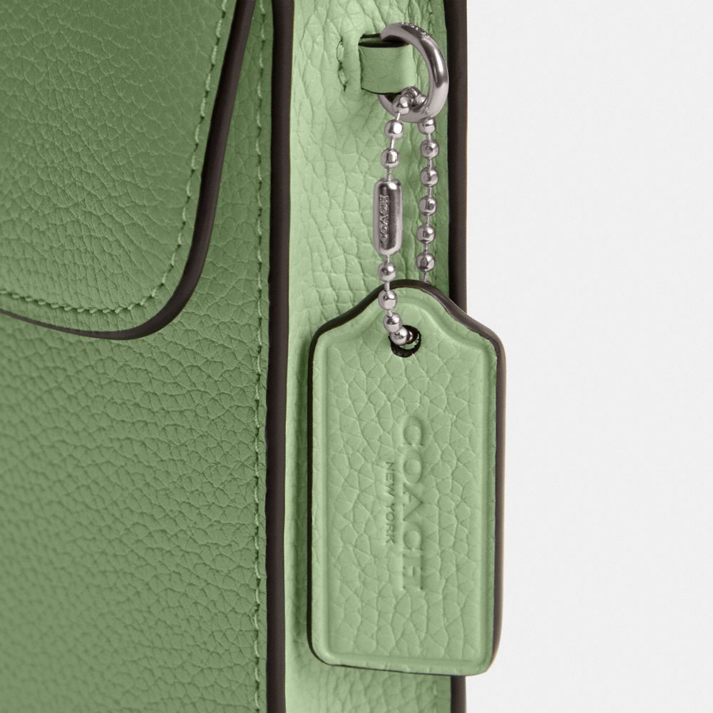 Coach Phone Crossbody Bag Silver/Pale Pistachio | COH865399