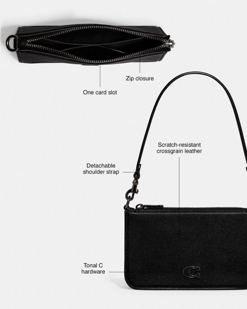 Coach Pouch Bag With Signature Canvas Moss | COH865205
