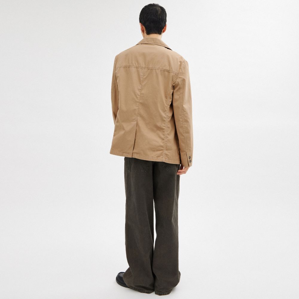 Coach Regenerative Cotton Casual Lightweight Blazer Khaki | COH866867