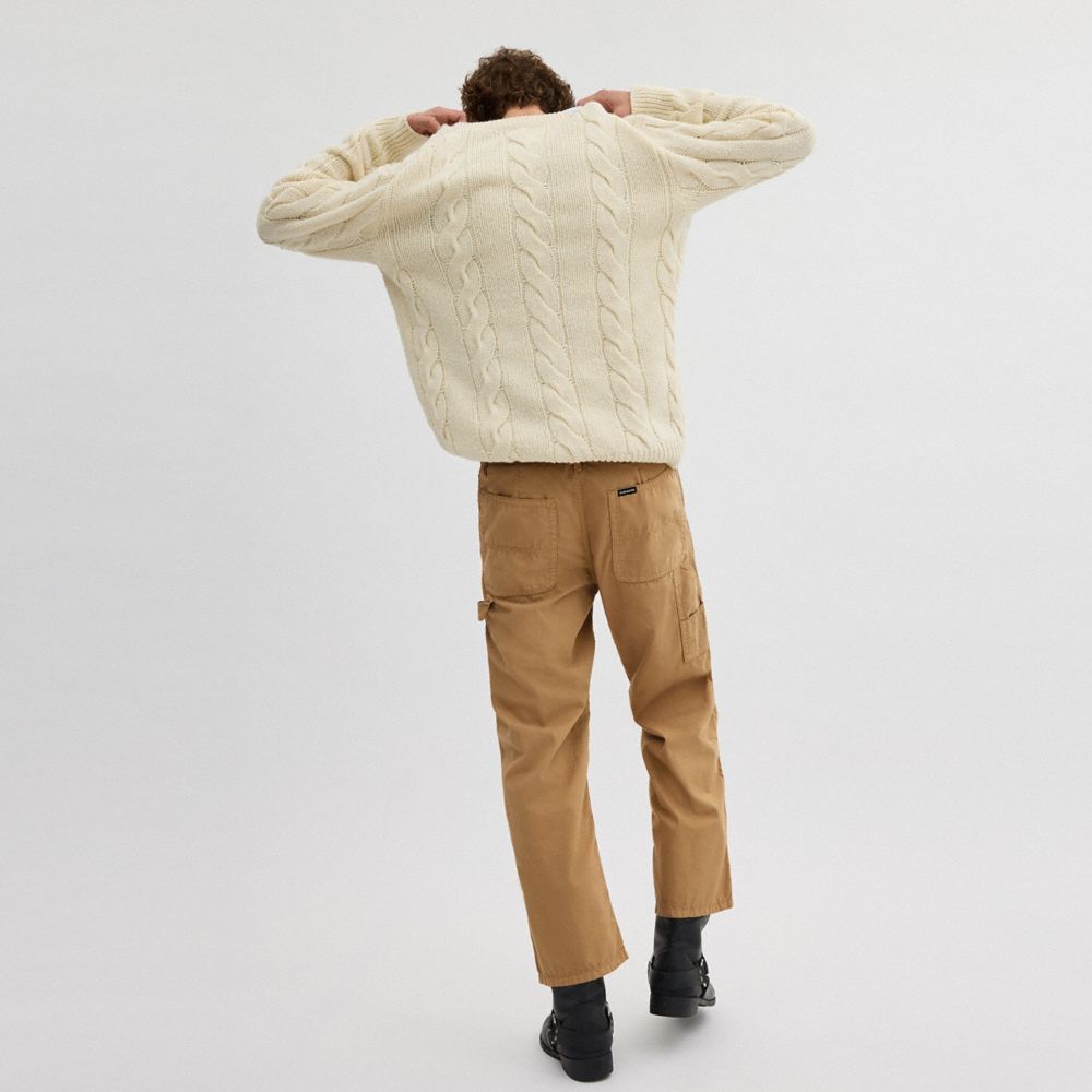 Coach Regenerative Cotton Trousers Khaki | COH866950