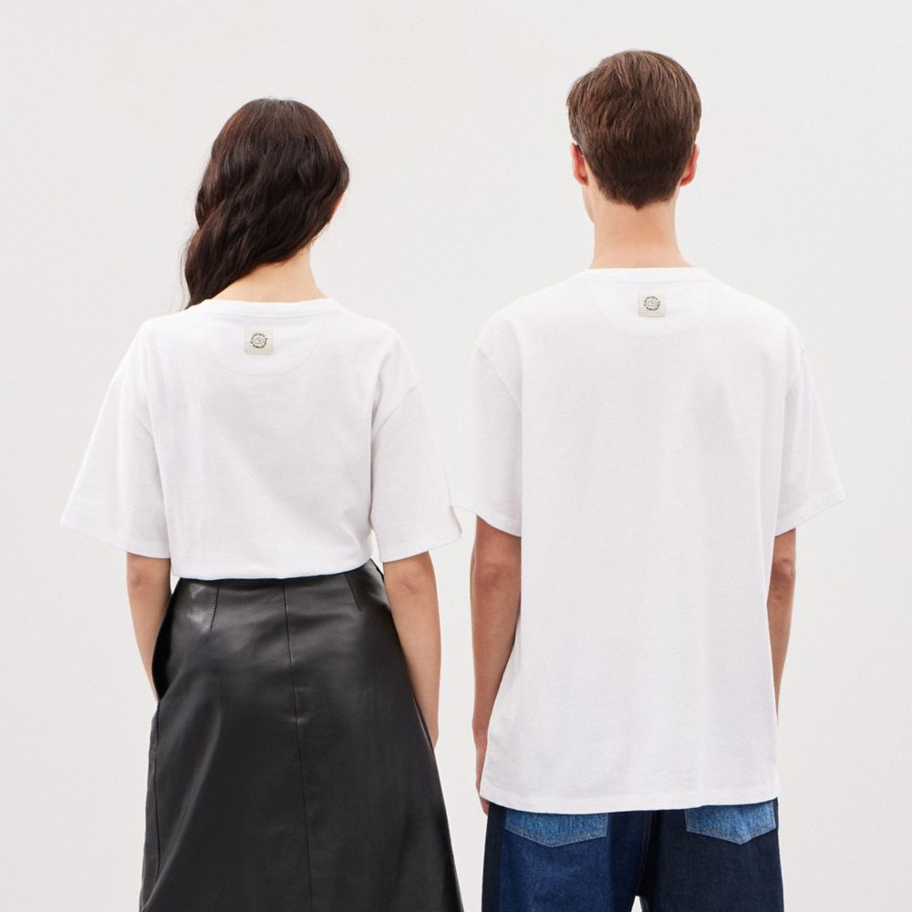 Coach Relaxed T Shirt In 97% Recycled Cotton: This Is Coachtopia White | COH865968