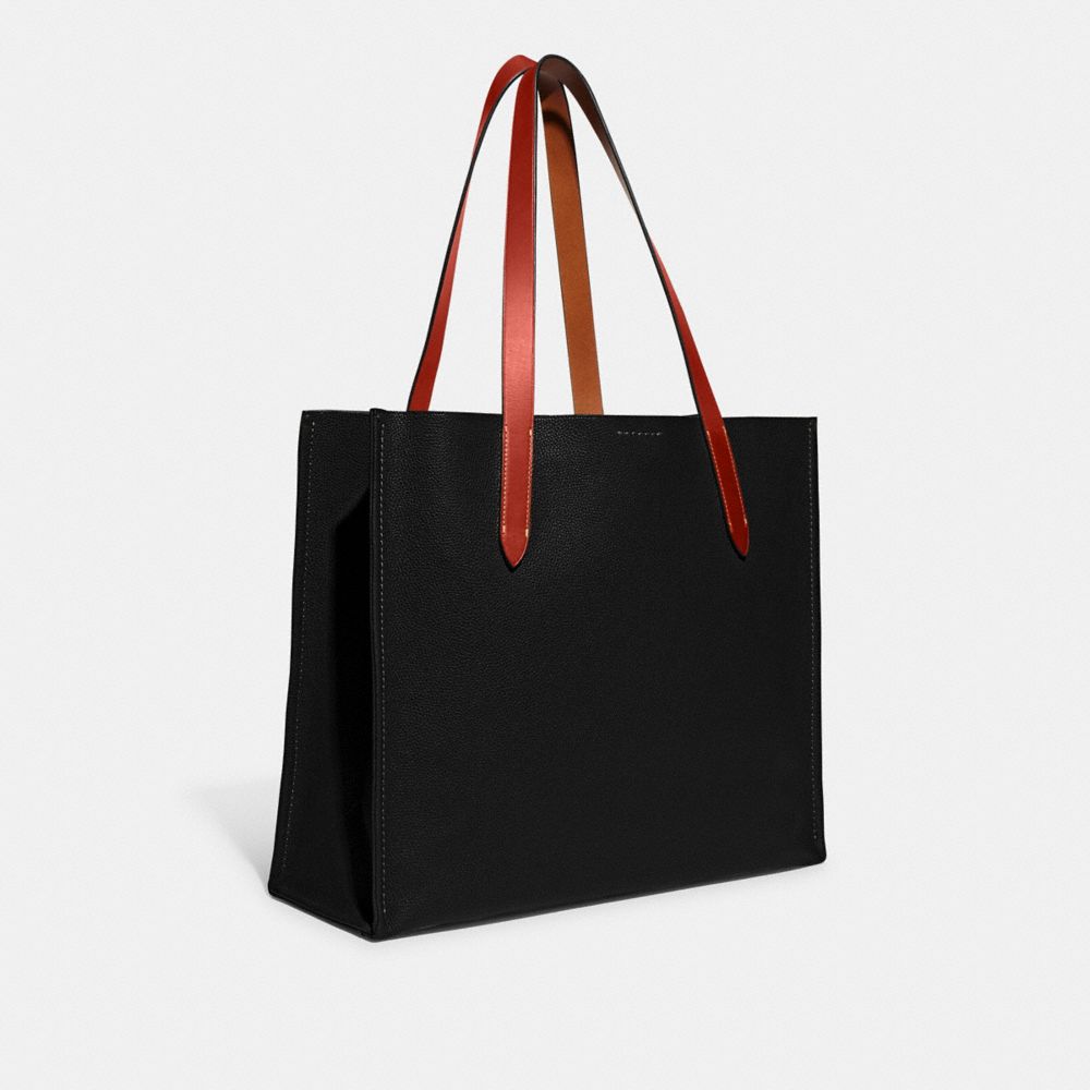 Coach Relay Tote Bag Polished Pebble Leather/Black | COH865039