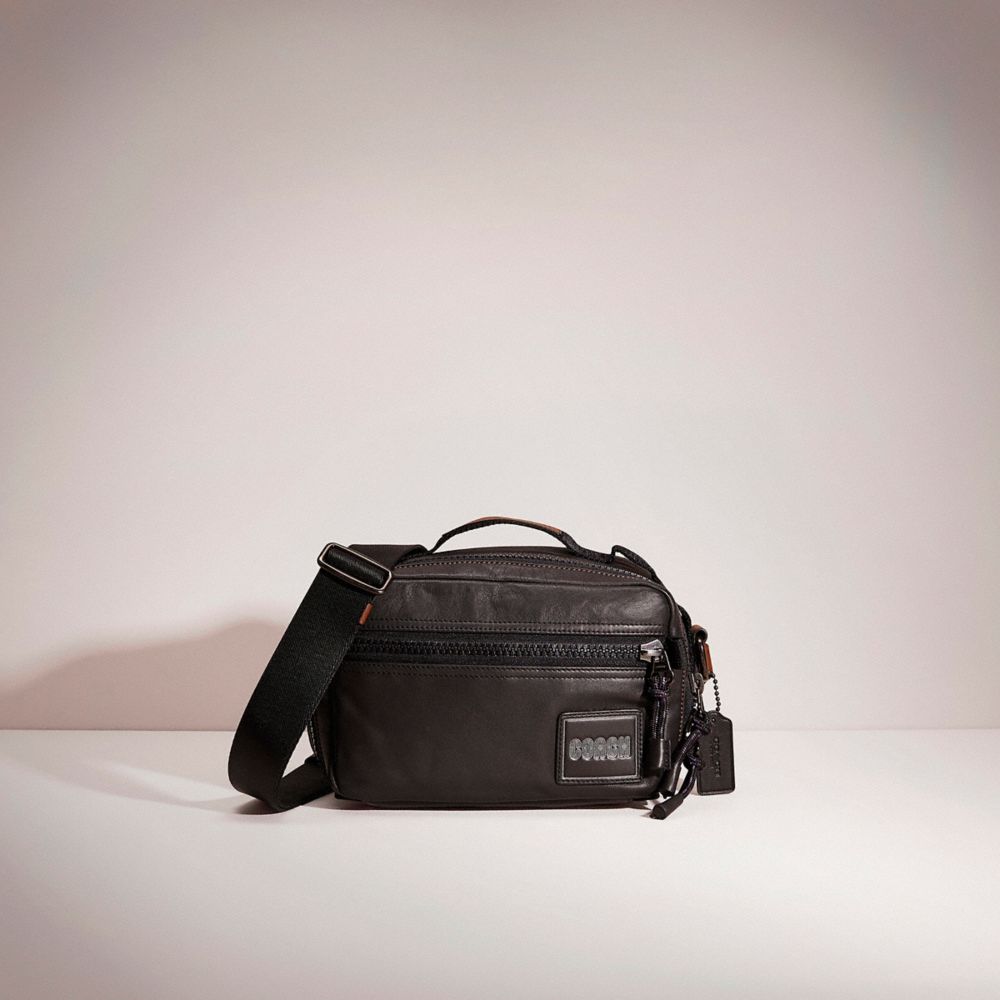 Coach Restored Pacer Top Handle Crossbody With Patch Black Copper/Black | COH866569