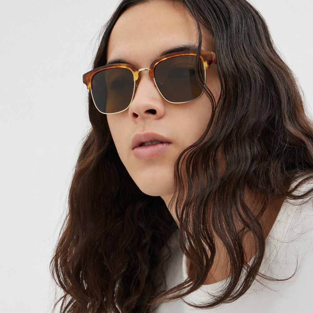 Coach Retro Sunglasses Brown | COH867079