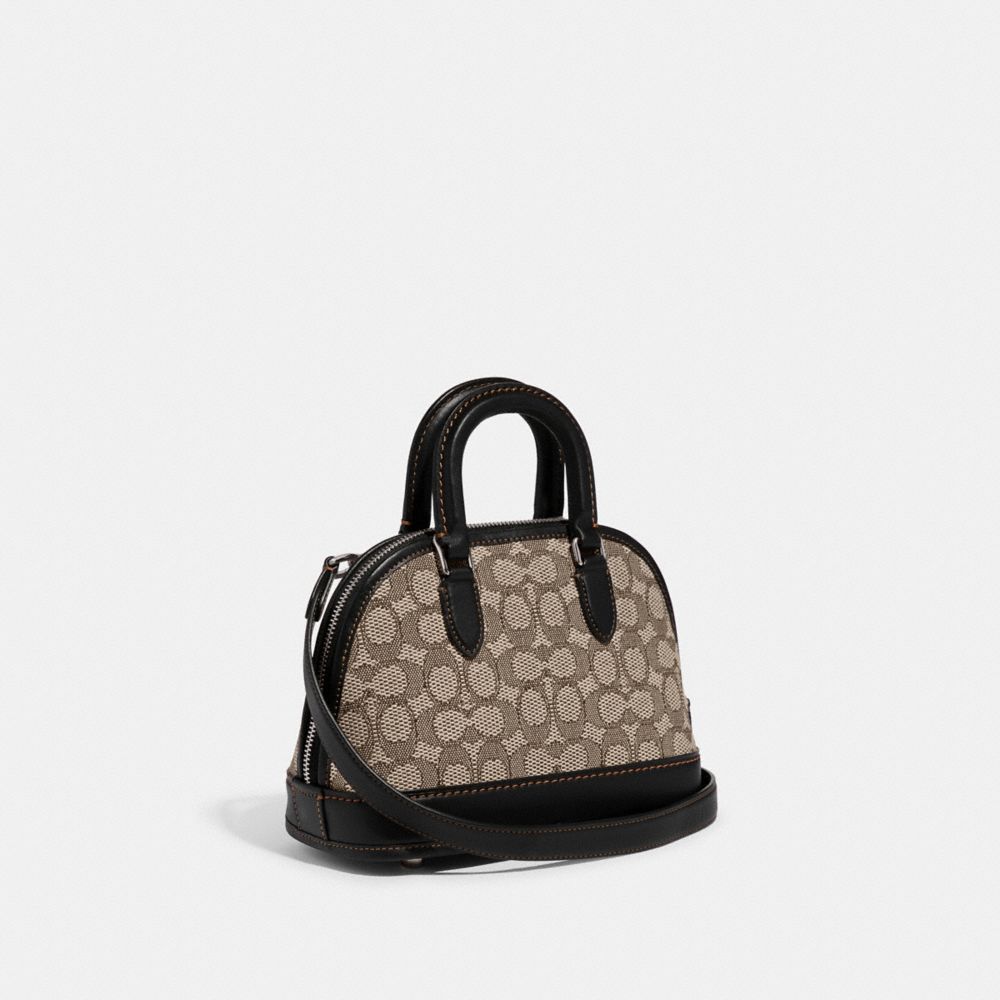 Coach Revel Bag 24 In Signature Textile Jacquard Silver/Cocoa Black | COH865144