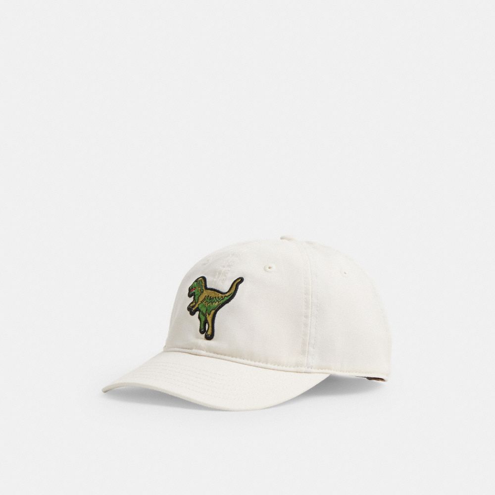 Coach Rexy Patch Baseball Hat Chalk | COH866423
