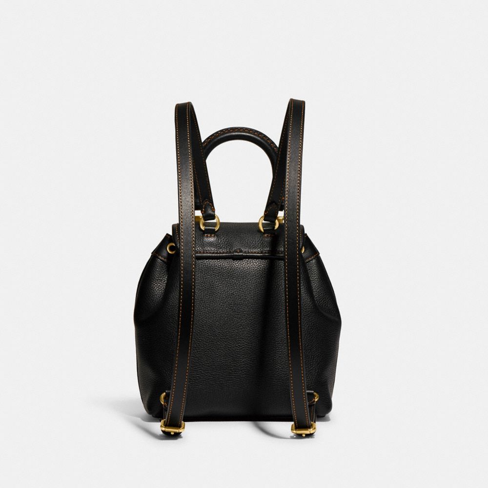 Coach Riya Backpack 21 Glovetanned Leather/Brass/Black | COH865476