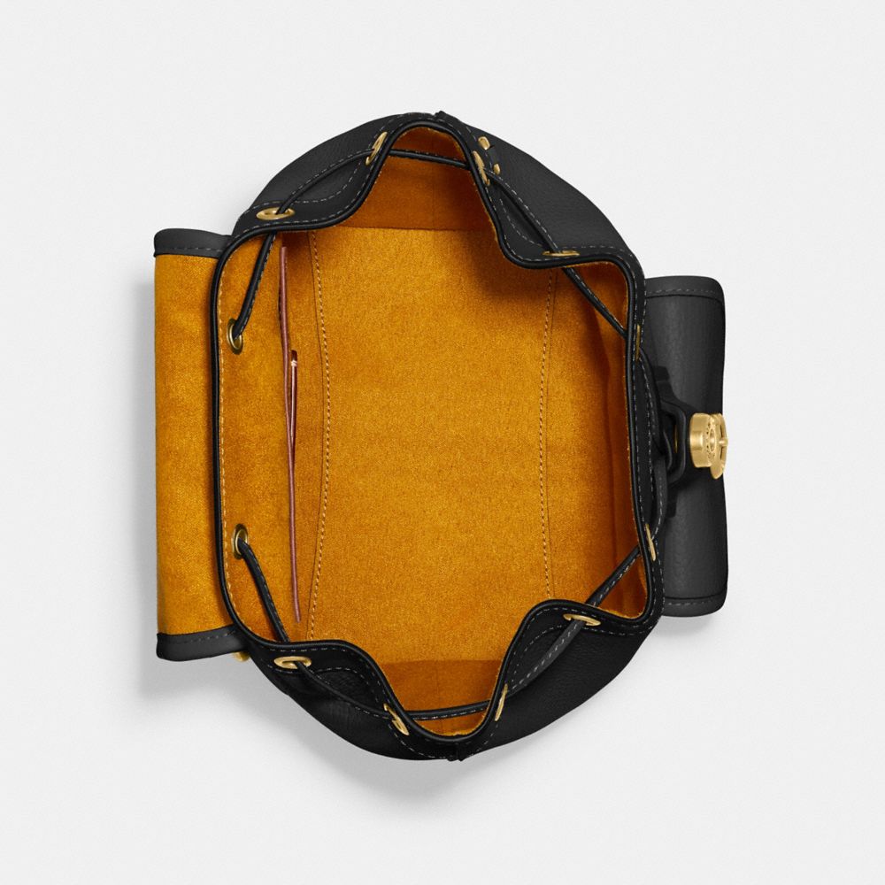 Coach Riya Backpack 21 Glovetanned Leather/Brass/Black | COH865476