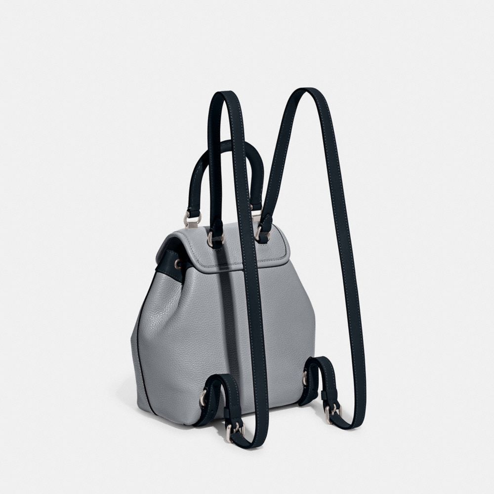 Coach Riya Backpack 21 In Colorblock Glovetanned Leather/Silver/Grey Blue Multi | COH865458