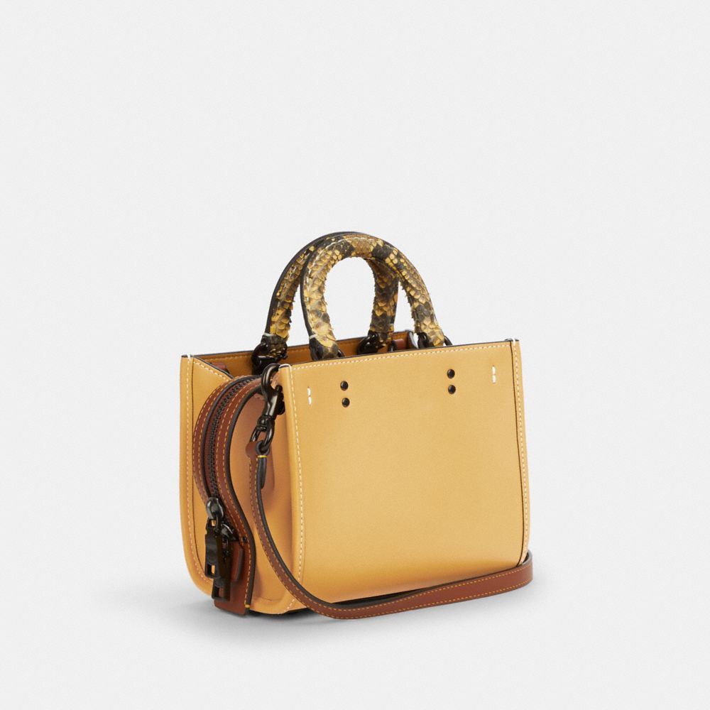 Coach Rogue 17 With Snakeskin Detail Pewter/Hay | COH865167