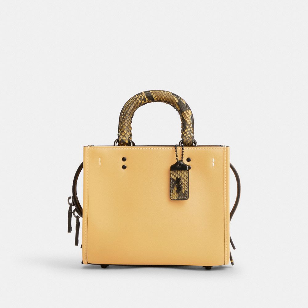 Coach Rogue 17 With Snakeskin Detail Pewter/Hay | COH865167