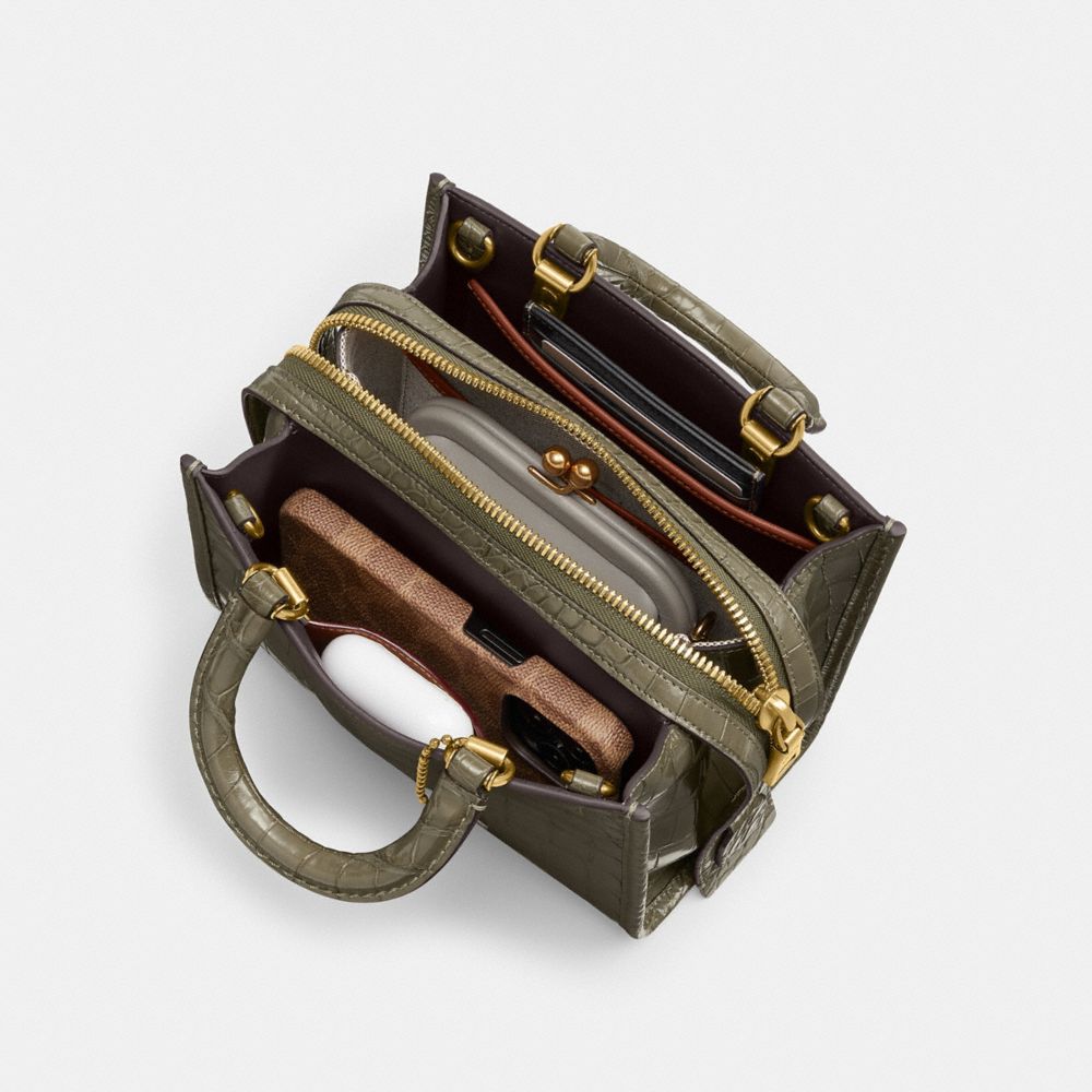 Coach Rogue 20 In Alligator Brass/Olive | COH865137