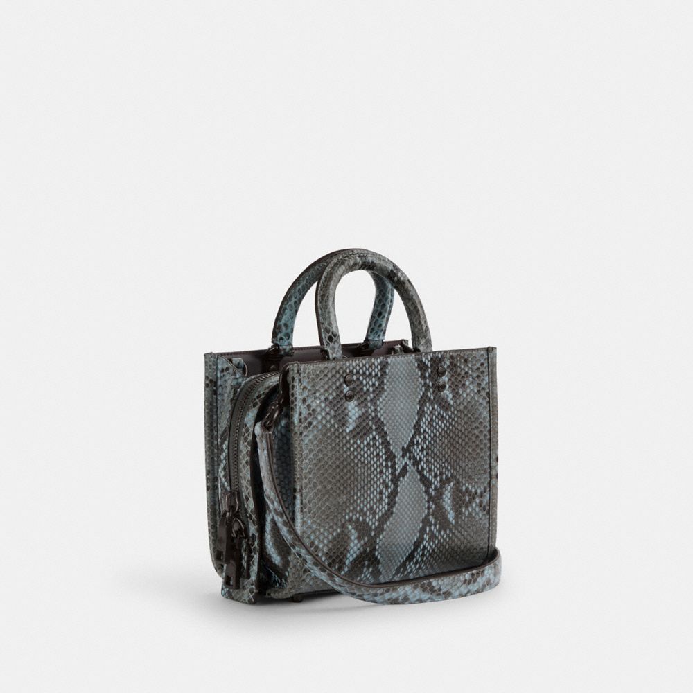Coach Rogue 20 In Snakeskin Pewter/Blue | COH865174