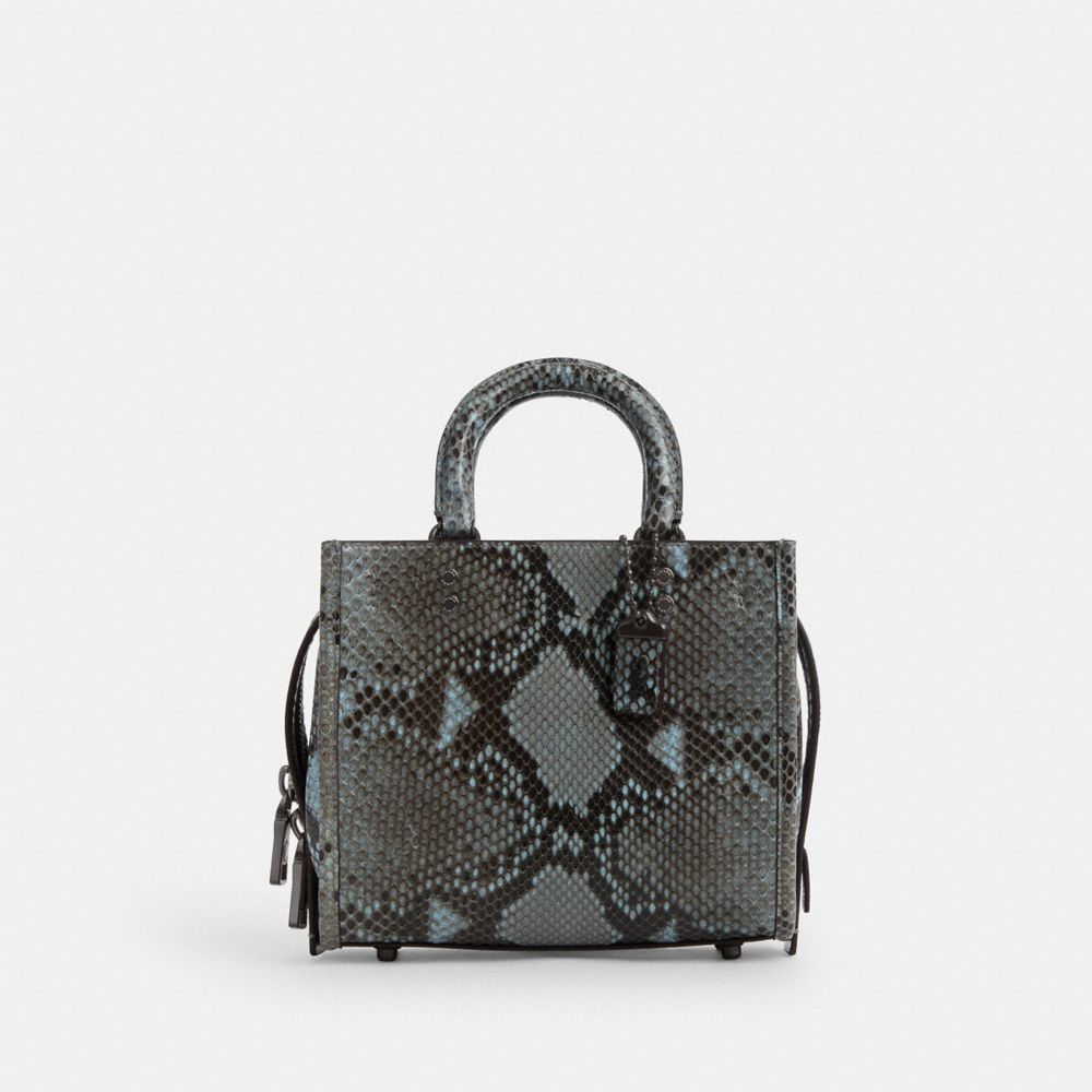 Coach Rogue 20 In Snakeskin Pewter/Blue | COH865174