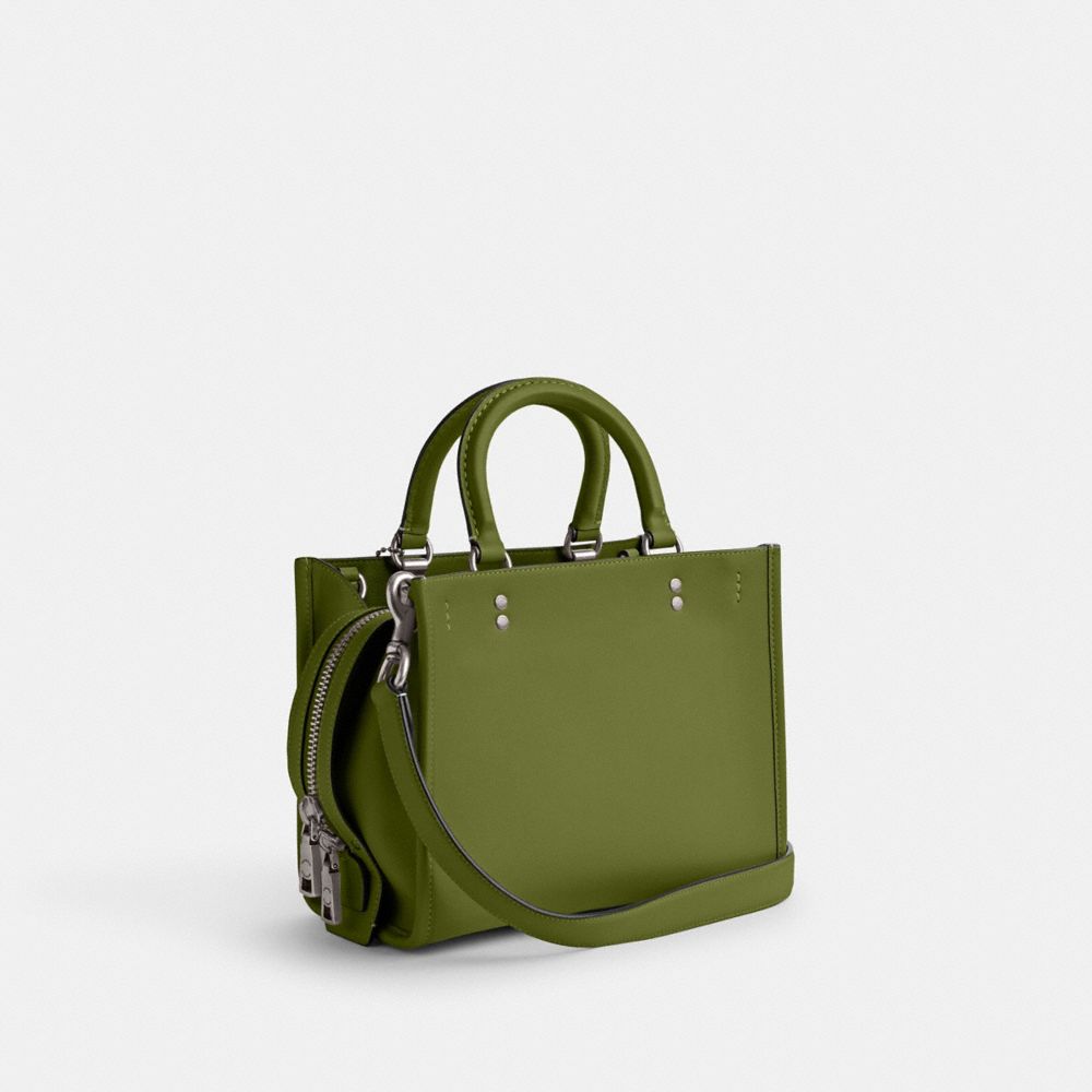 Coach Rogue Bag 25 Glovetan Leather/Silver/Dark Lime | COH865139
