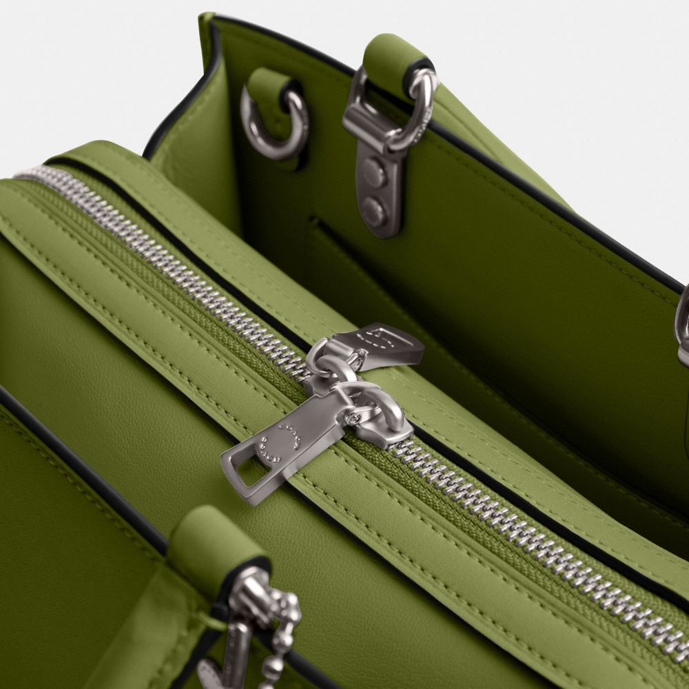 Coach Rogue Bag 25 Glovetan Leather/Silver/Dark Lime | COH865139