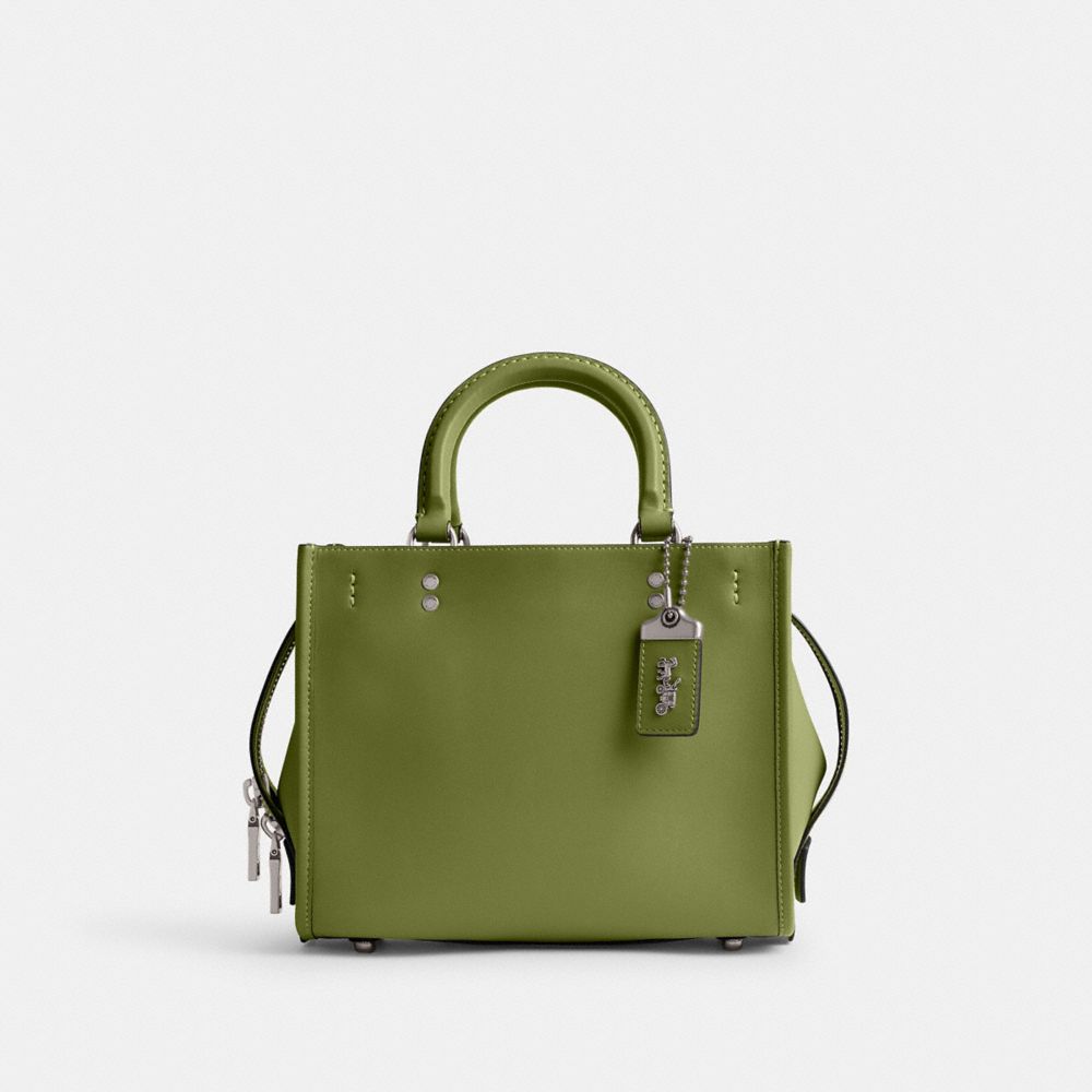 Coach Rogue Bag 25 Glovetan Leather/Silver/Dark Lime | COH865139