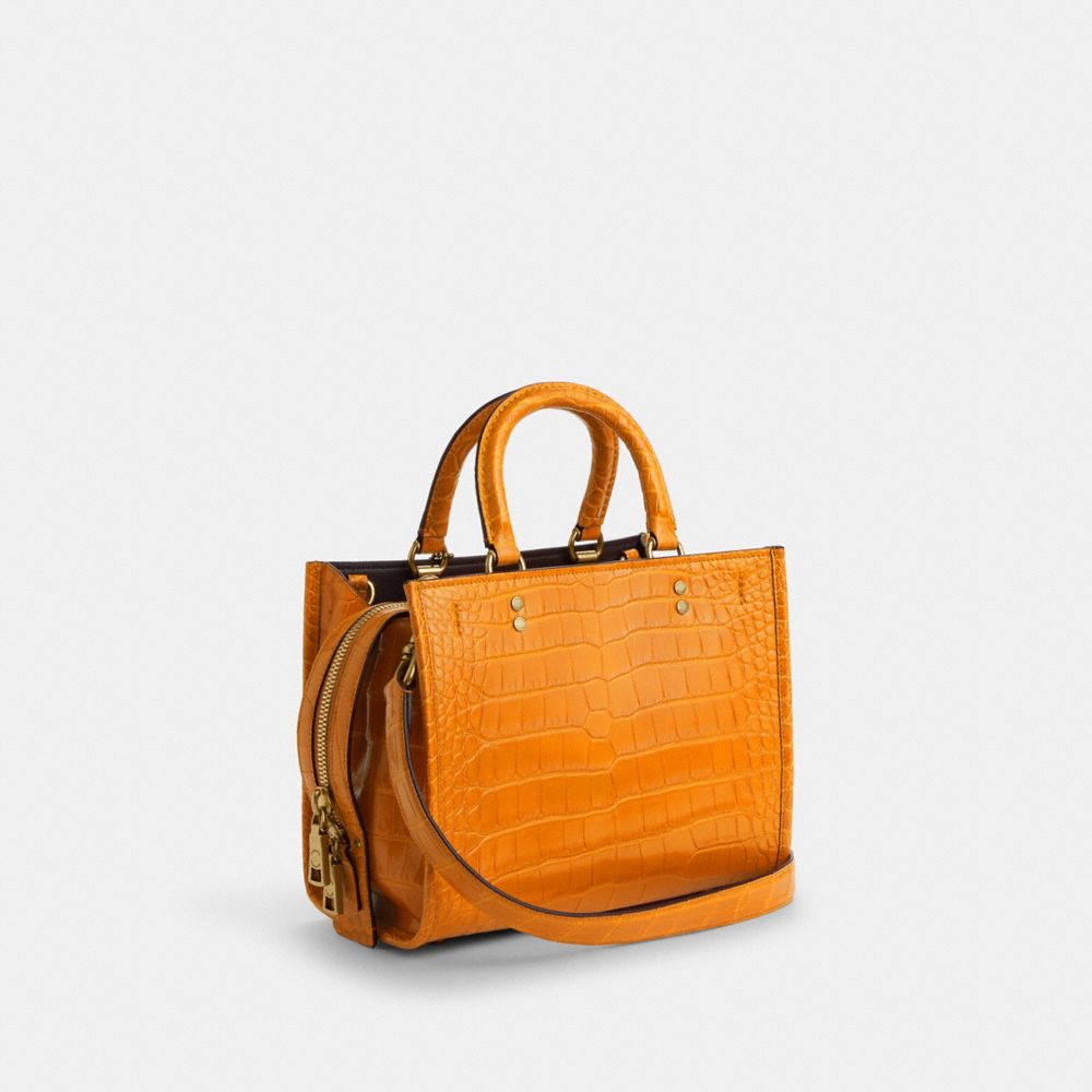 Coach Rogue Bag 25 In Alligator Brass/Orange | COH865120