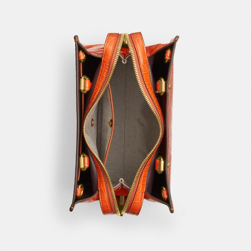 Coach Rogue Bag 25 In Alligator Brass/Orange | COH865120