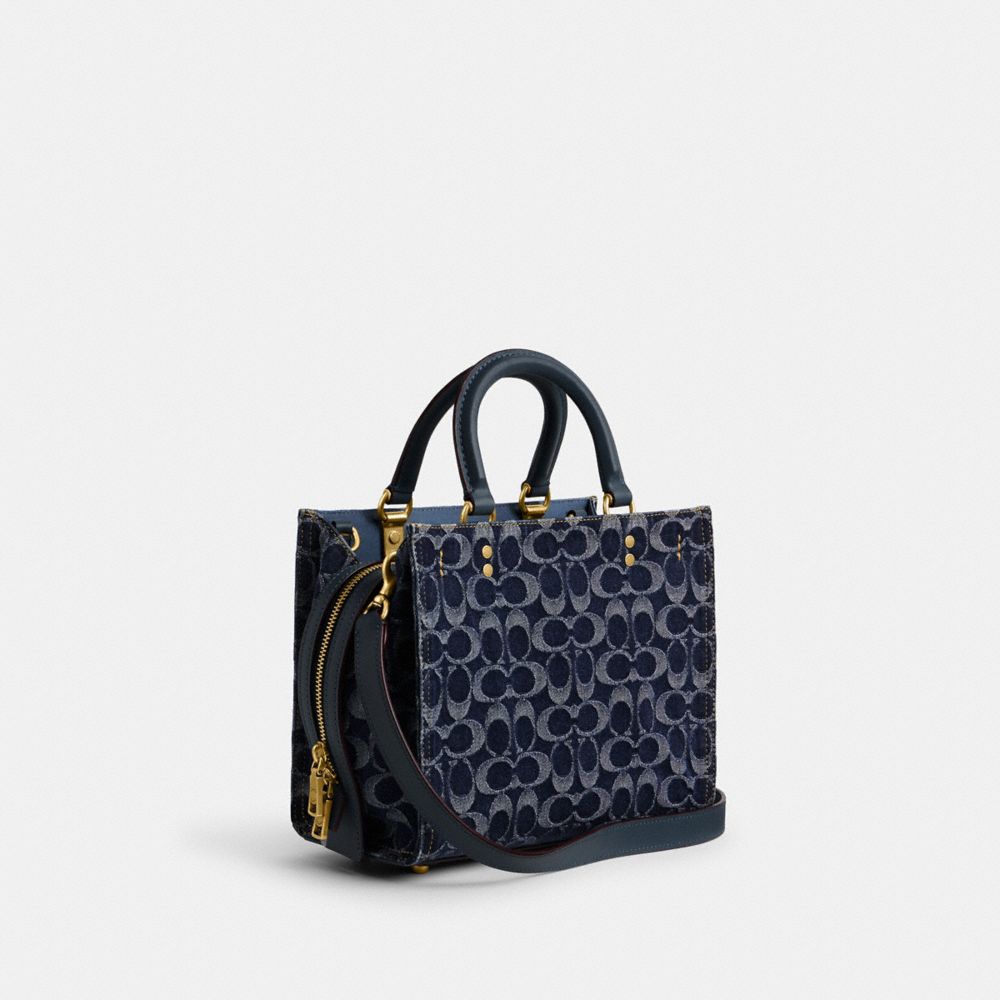 Coach Rogue Bag 25 In Signature Denim Brass/Blue | COH865178