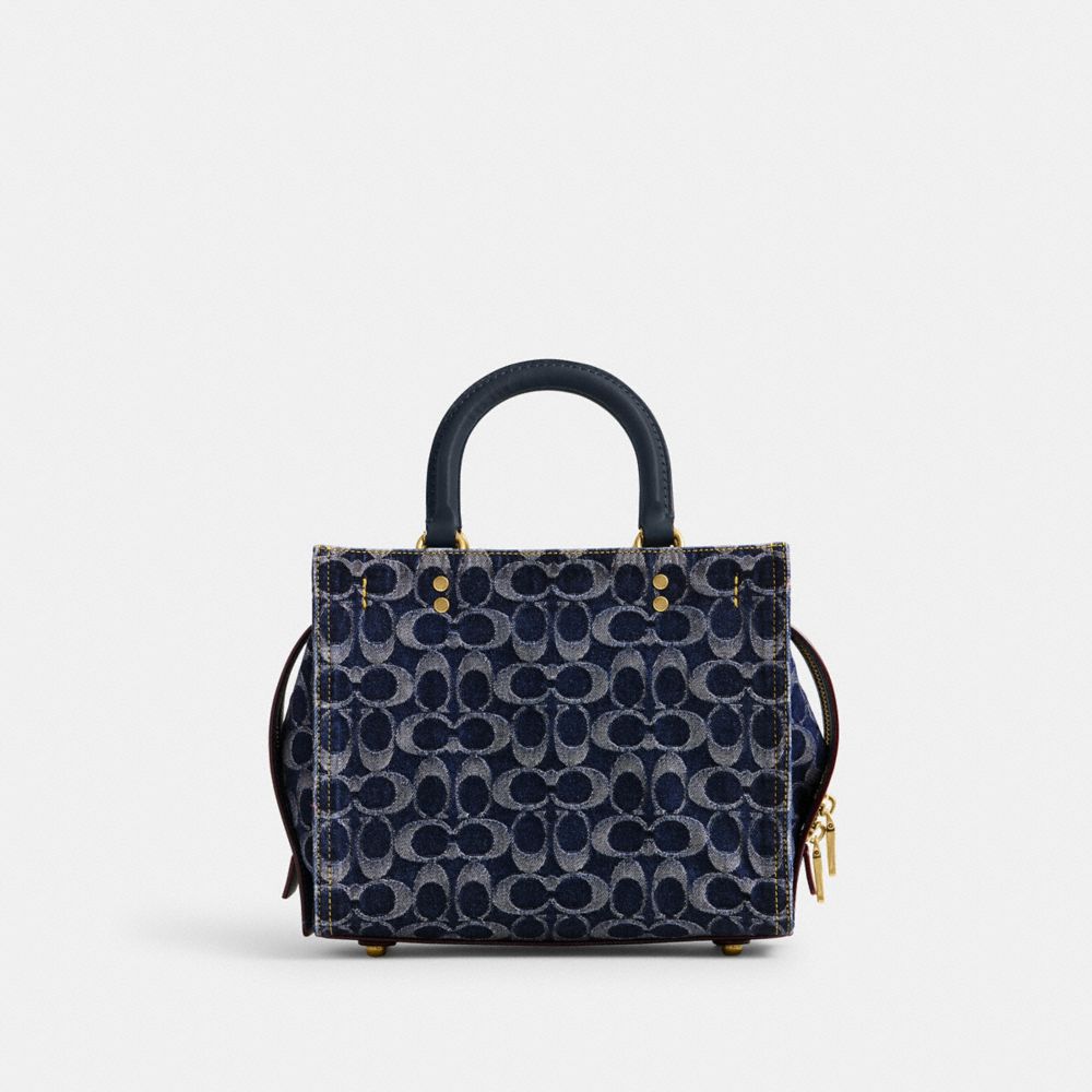 Coach Rogue Bag 25 In Signature Denim Brass/Blue | COH865178