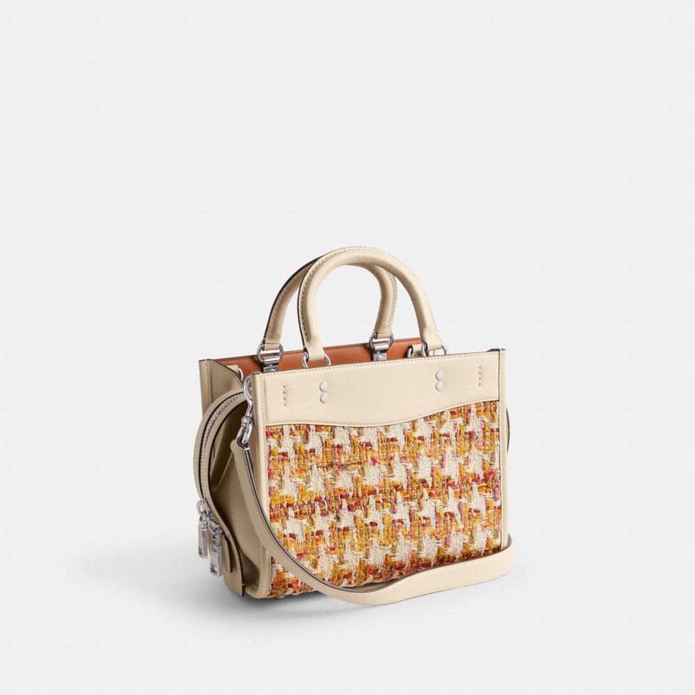 Coach Rogue Bag 25 In Tweed Glovetanned Leather/Silver/Neutral Multi | COH865177