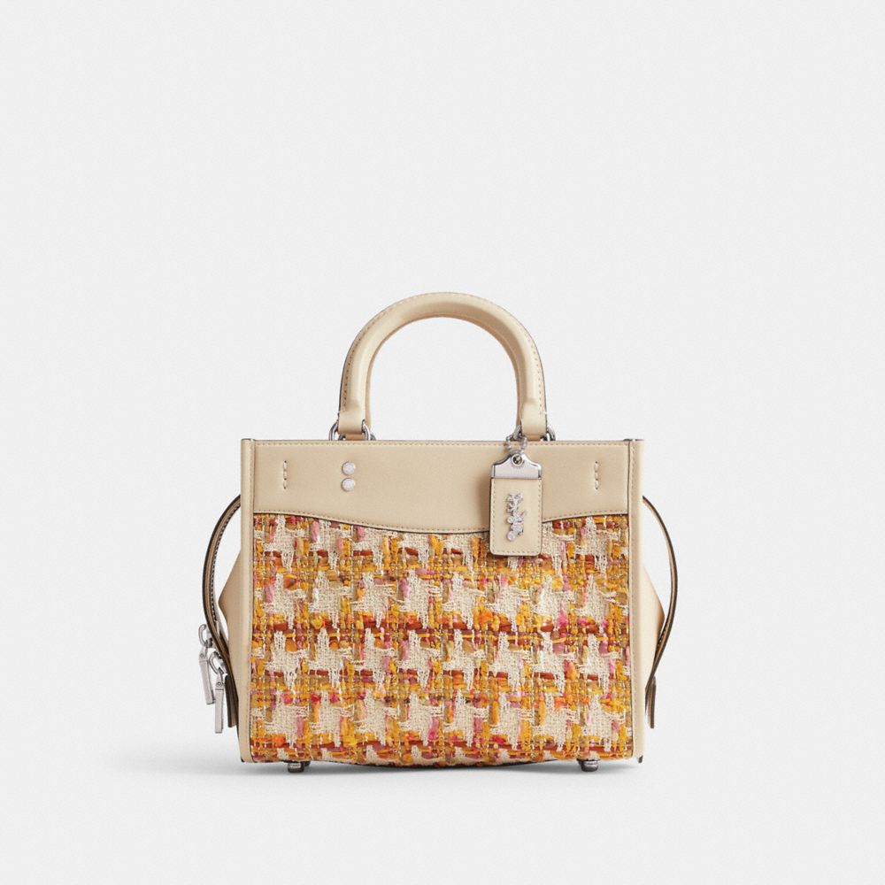 Coach Rogue Bag 25 In Tweed Glovetanned Leather/Silver/Neutral Multi | COH865177