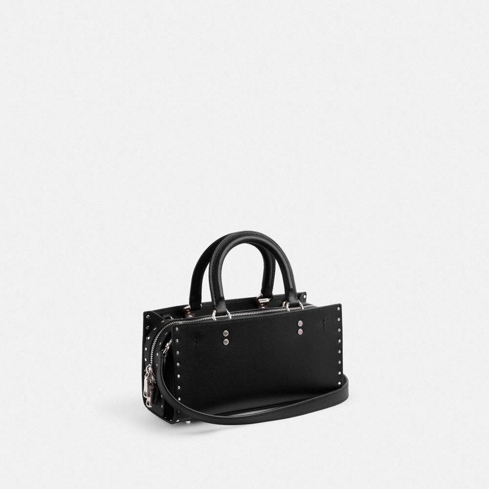 Coach Rogue Bag 26 With Rivets Silver/Black | COH865181
