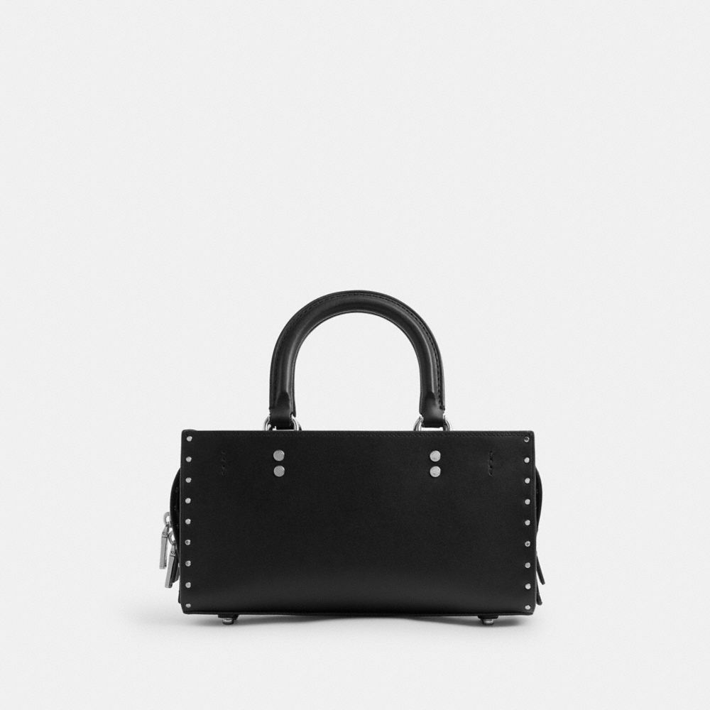 Coach Rogue Bag 26 With Rivets Silver/Black | COH865181