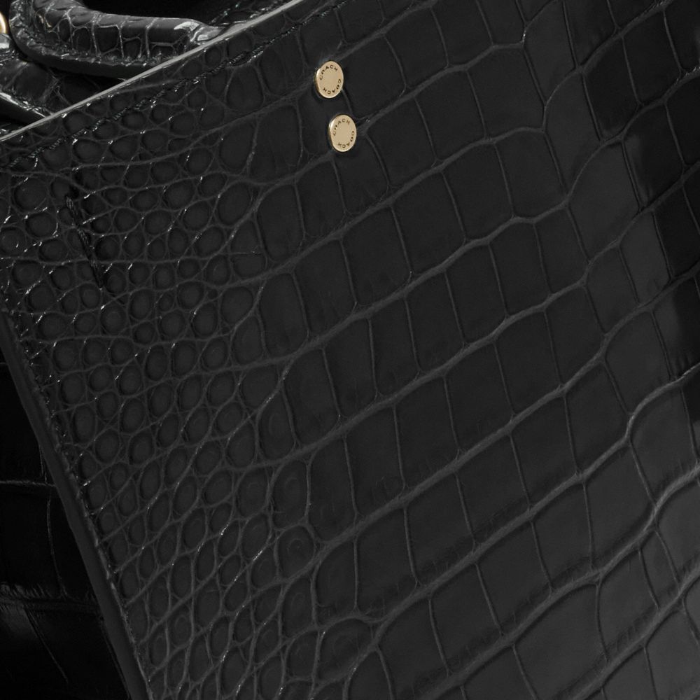 Coach Rogue Bag In Alligator Brass/Black | COH864885