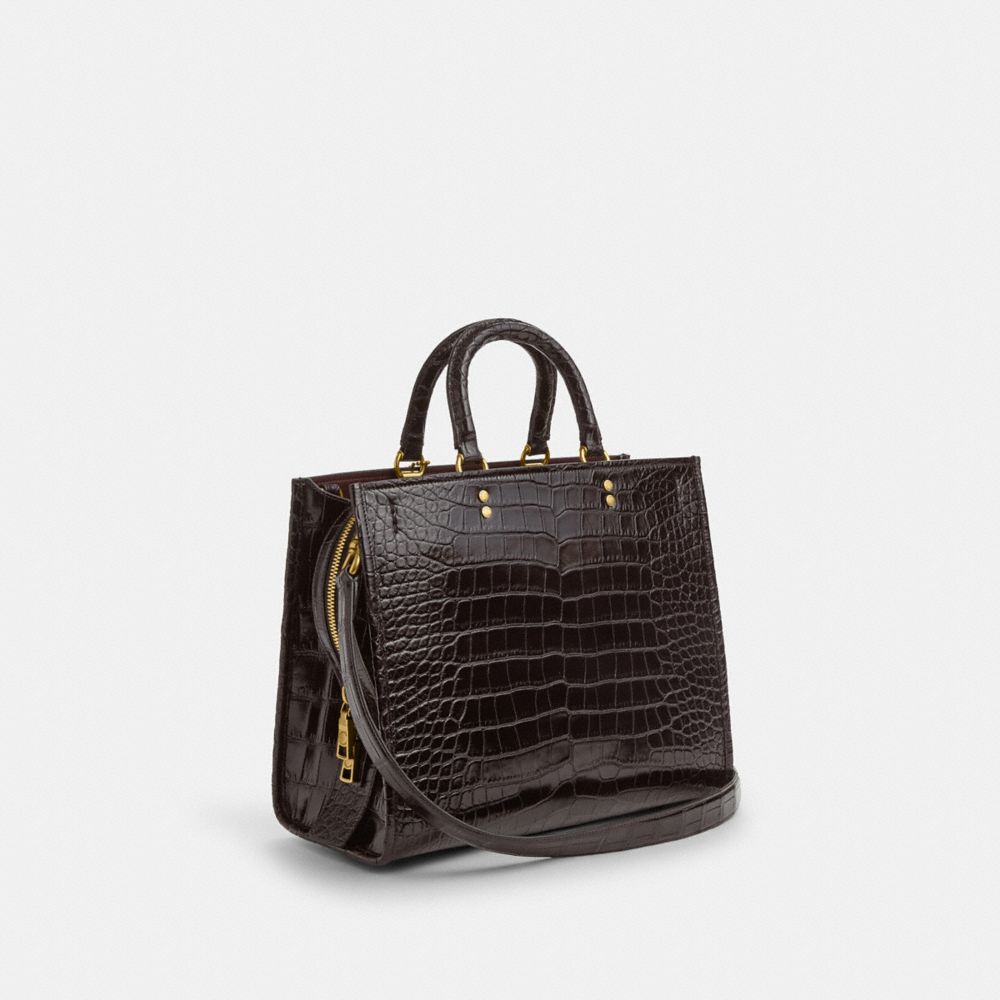 Coach Rogue Bag In Alligator Brass/Oxblood | COH865134