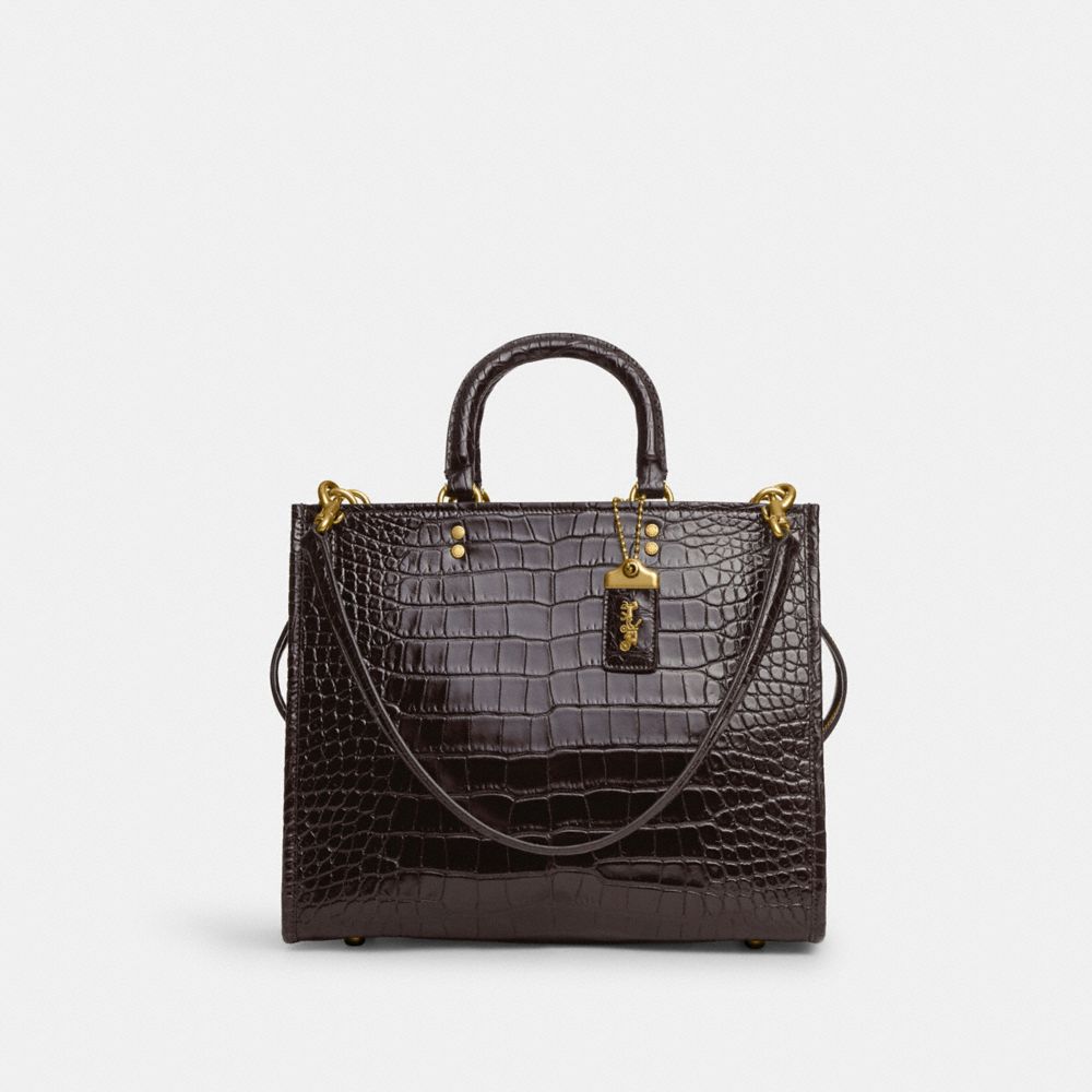 Coach Rogue Bag In Alligator Brass/Oxblood | COH865134