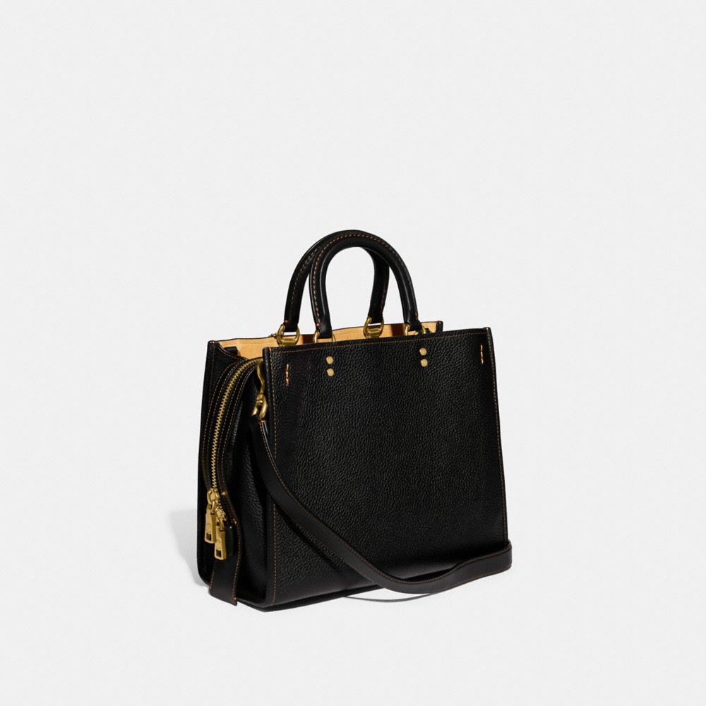Coach Rogue Bag In Regenerative Leather Pebble Leather/Brass/Black | COH864932