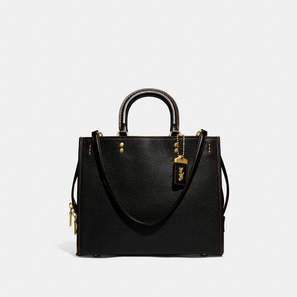 Coach Rogue Bag In Regenerative Leather Pebble Leather/Brass/Black | COH864932