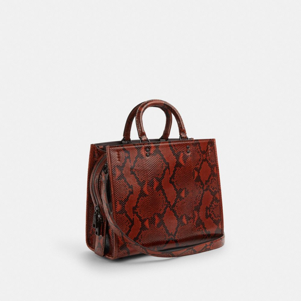 Coach Rogue Bag In Snakeskin Pewter/Orange | COH865135