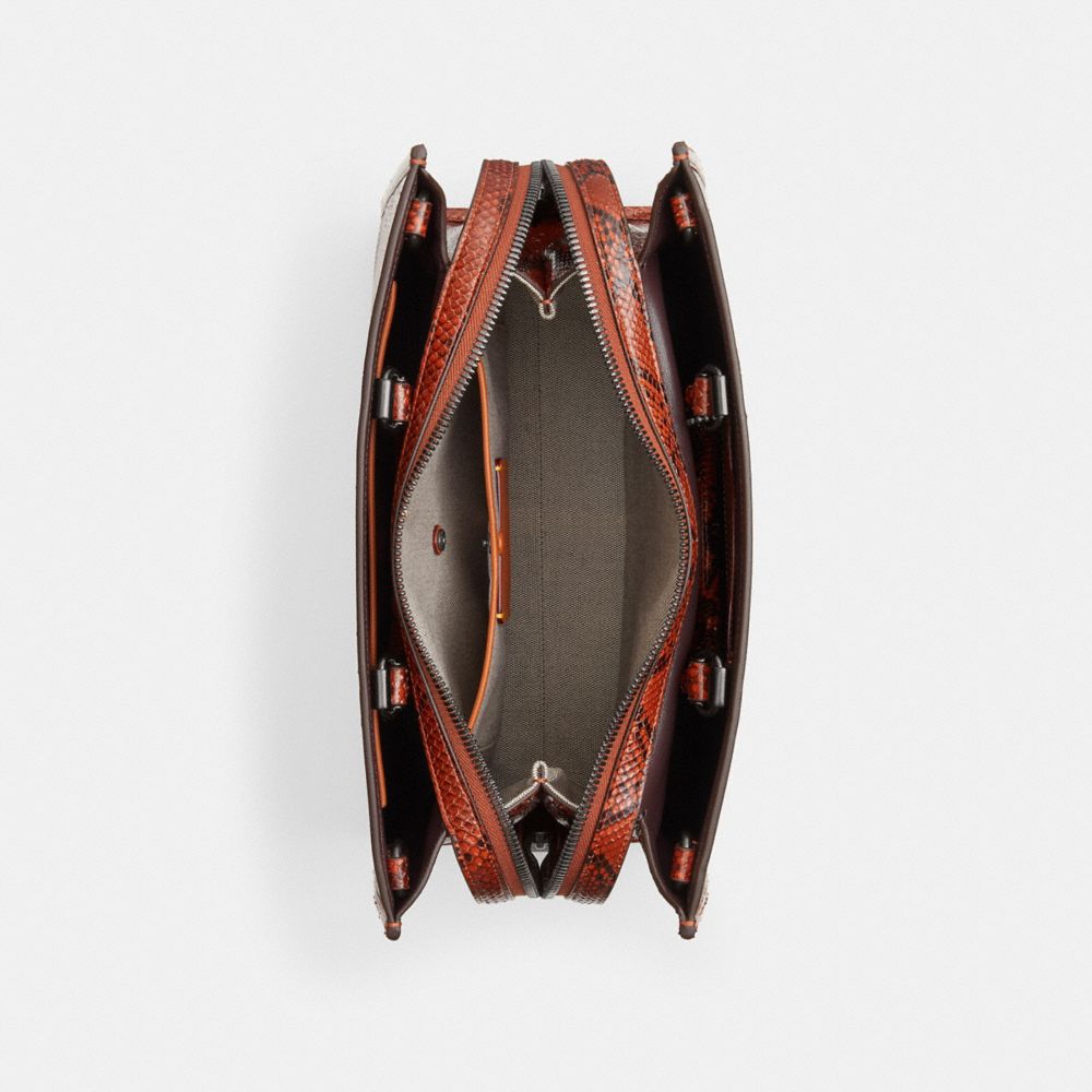Coach Rogue Bag In Snakeskin Pewter/Orange | COH865135